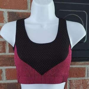 Soho Apparel  Black and Pink Knit Bralette